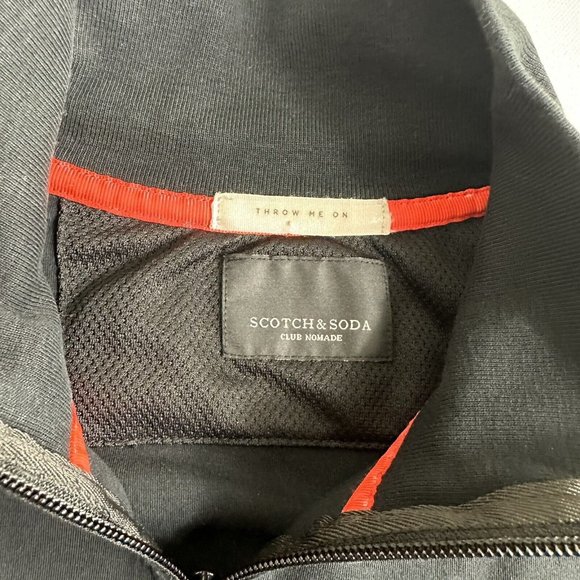 Scotch & Soda Club Nonade Men’s 1/2 Zip Pullover Sweatshirt Black Mens Size M - Picture 9 of 9